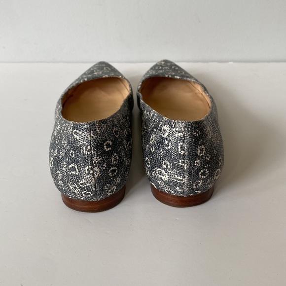 Cole Haan Embossed Leather Magnolia Skimmer Pointed Toe Ballet Flats Sz 5.5 - Picture 5 of 11